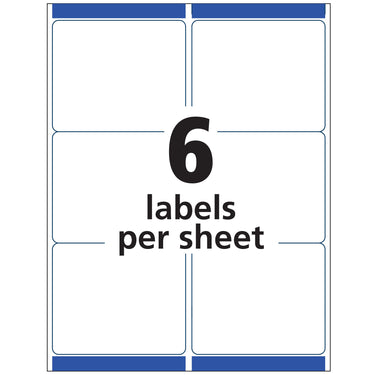 Avery Removable ID Labels, Sure Feed Technology, Removable Adhesive, 3-1/3
